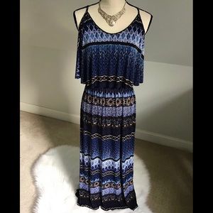🏺💙West Loop Aztec Tribal Maxi Dress Size XL